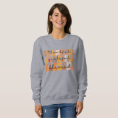 Sweatshirt Merci gracieux béni (Devant entier)