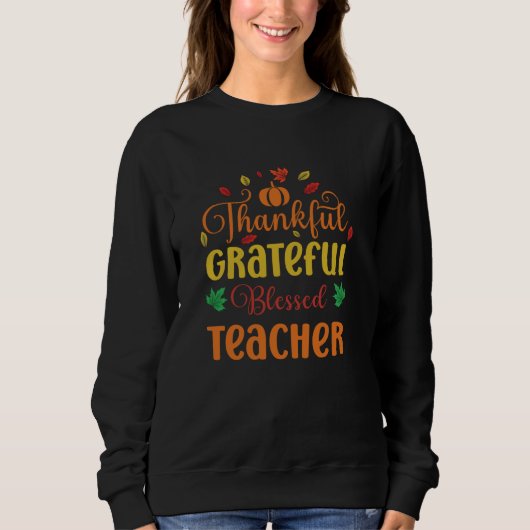 Sweatshirt Merci Gratuit Professeur Blessé École D'Automne Qu (Devant)
