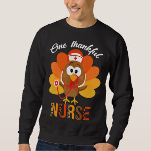 Sweatshirt Merci Nurse Turquie Thanksgiving Infirmières Scrub