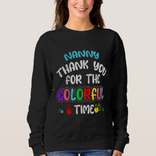 Sweatshirt Merci pour la nounou du Merci de temps coloré