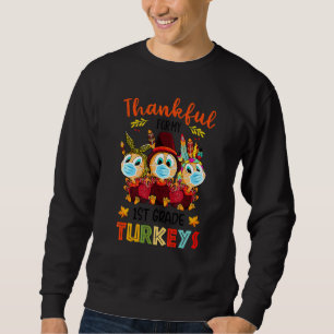 Sweatshirt Merci Pour Ma 1ère Classe Turkeys Fall Thanksgivin