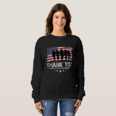 Sweatshirt Merci pour vos services Patriotique - Honneur et (Devant entier)