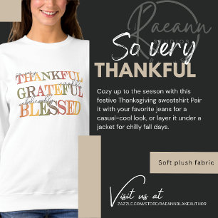 Sweatshirt Merci Reconnaissant Bénie Chemise de Thanksgiving 