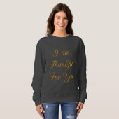 Sweatshirt Merci Texte Citation Art Design d'impression (Devant entier)