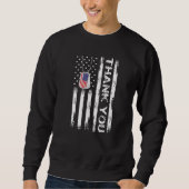 Sweatshirt Merci Usa Drapeau Pour Anciens Combattants (Devant)