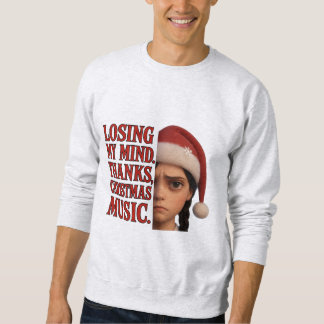 Sweatshirt Mercredi « Merci, musique de Noël » Drôle