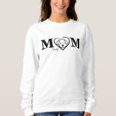 Sweatshirt mère Amoureux des chiens customisée (Devant)