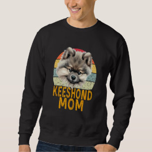 Sweatshirt Mère de Keeshond Rétro Chiens Mon Cardio Chien