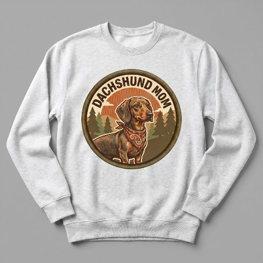 Sweatshirt Mère de Teckel Crewneck Cadeau de Mère de Chien Wi