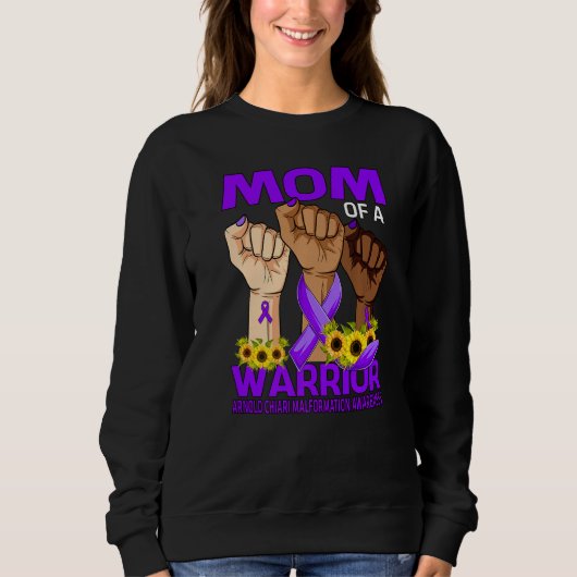 Sweatshirt Mère D'Un Guerrier Arnold Chiari Malformation (Devant)