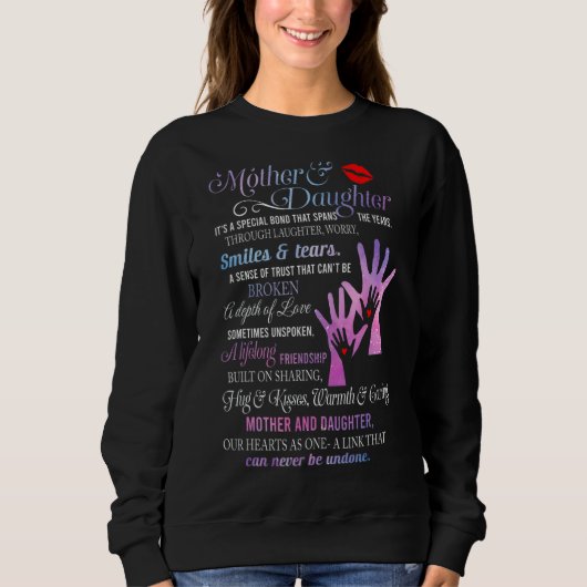 Sweatshirt Mère et fille C'est un lien spécial qui s'étend (Devant)