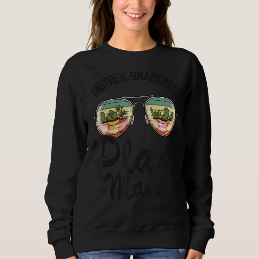 Sweatshirt Mère grand-mère Plante Mama Succulent Maman jardin (Devant)