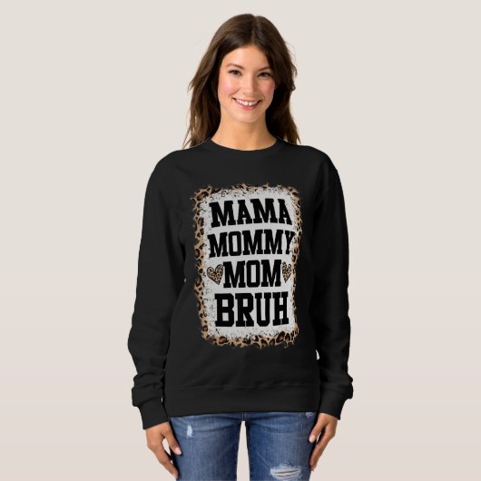 Sweatshirt Mère léopard blanchie (Devant entier)