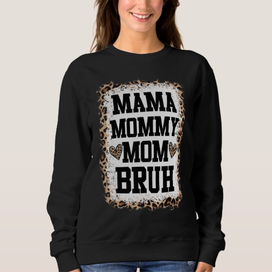 Sweatshirt Mère léopard blanchie (Devant)