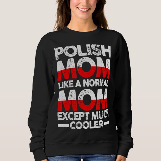 Sweatshirt Mère polonaise Mama Pologne (Devant)