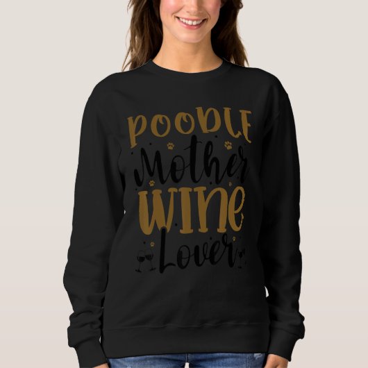 Sweatshirt Mère Poodle au vin (Devant)