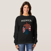 Sweatshirt Merica American Mullet Business In Front Party In  (Devant entier)