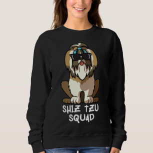 Sweatshirt Merica Shih Tzu Chien Maman Chien Papa Papa Aime R