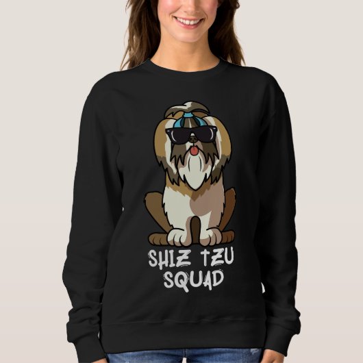 Sweatshirt Merica Shih Tzu Chien Maman Chien Papa Papa Aime R (Devant)