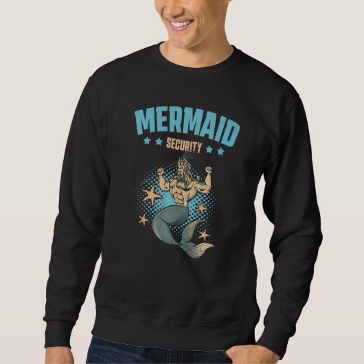 Sweatshirt Mermaid Security Merman Mermaid Party Baignade (Devant)