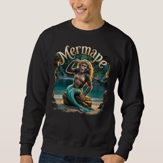 Sweatshirt Mermape Photographie Combo Créature Drôle (Devant)
