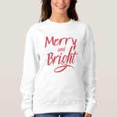Sweatshirt : Merry and Bright (white) (Devant)
