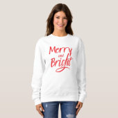 Sweatshirt : Merry and Bright (white) (Devant entier)