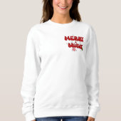 Sweatshirt Merry & Bright Disco Ball Red & Green Christmas (Devant)