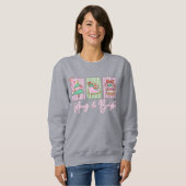 Sweatshirt Merry & Bright Preppy Christmas (Devant entier)