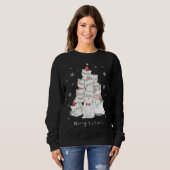 Sweatshirt Merry Catmas Christmas Tree Winter Cats Santa Cat  (Devant entier)