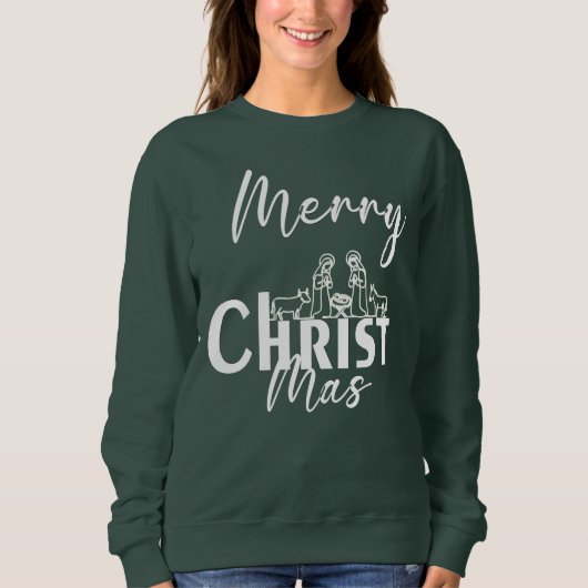 Sweatshirt Merry Christ Mas Christian Christmas✨ (Devant)