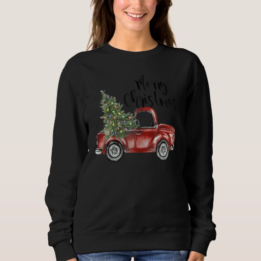 Sweatshirt Merry Christmas  Christmas Tree On The Truck 1 (Devant)
