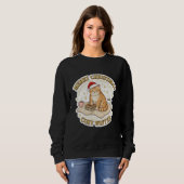 Sweatshirt Merry Christmas Cozy Winter Cat Book Lover T-Shirt (Devant entier)