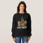 Sweatshirt Merry Christmas Cute Highland Cows Xmas Tree (Devant entier)