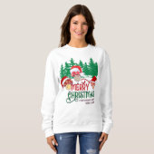 Sweatshirt MERRY CHRISTMAS MUSHROOMS en forêt (Devant entier)