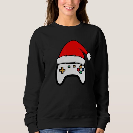 Sweatshirt Merry Christmas Video Game Santa Hat For Gamer Bo (Devant)