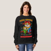 Sweatshirt Merry Corgmas Corgi chiens (Devant entier)