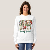 Sweatshirt Merry Goosmas Cute Brushstroke Goose Christmas (Devant entier)