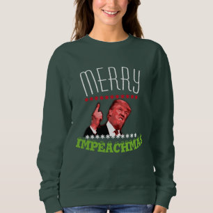 Sweatshirt Merry Impeachmas Perseur Trump