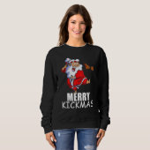 Sweatshirt Merry Kickmas  Karate Santa Family Matching Pajama (Devant entier)