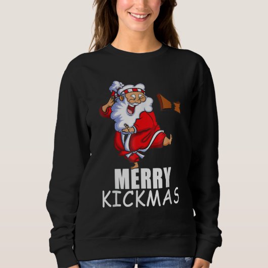 Sweatshirt Merry Kickmas  Karate Santa Family Matching Pajama (Devant)