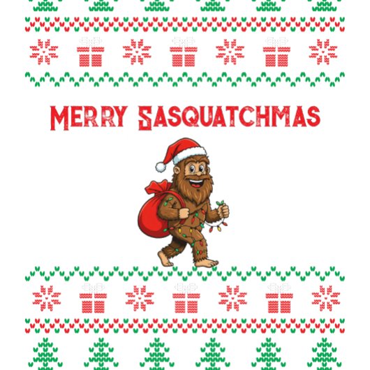 Sweatshirt Merry Sasquatchmas Ugly Christmas Pattern