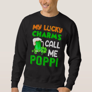 Sweatshirt Mes Charmures Chanceuses Appelez-Moi Poppi Grand-p