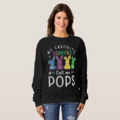 Sweatshirt Mes lapins préférés m'appellent Pops Bunny Egg Leo (Devant entier)