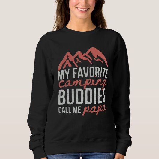 Sweatshirt Mes potes de camping préférés m'appellent Papa Vac (Devant)