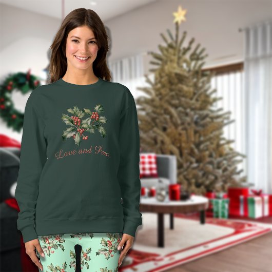 Sweatshirt Message personnalisé de Noël Mistletoe Femmes