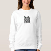 Sweatshirt Message secret de numérisation de code QR : Passez (Devant)