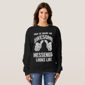 Sweatshirt Messenger Awesome Semble Drôle (Devant entier)