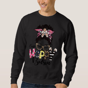 Sweatshirt Messy Bun Bunny One Hoppy Busia Leopard Happy East