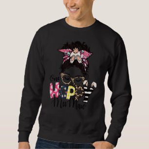 Sweatshirt Messy Bun Bunny One Hoppy Meemaw Leopard Happy Eas